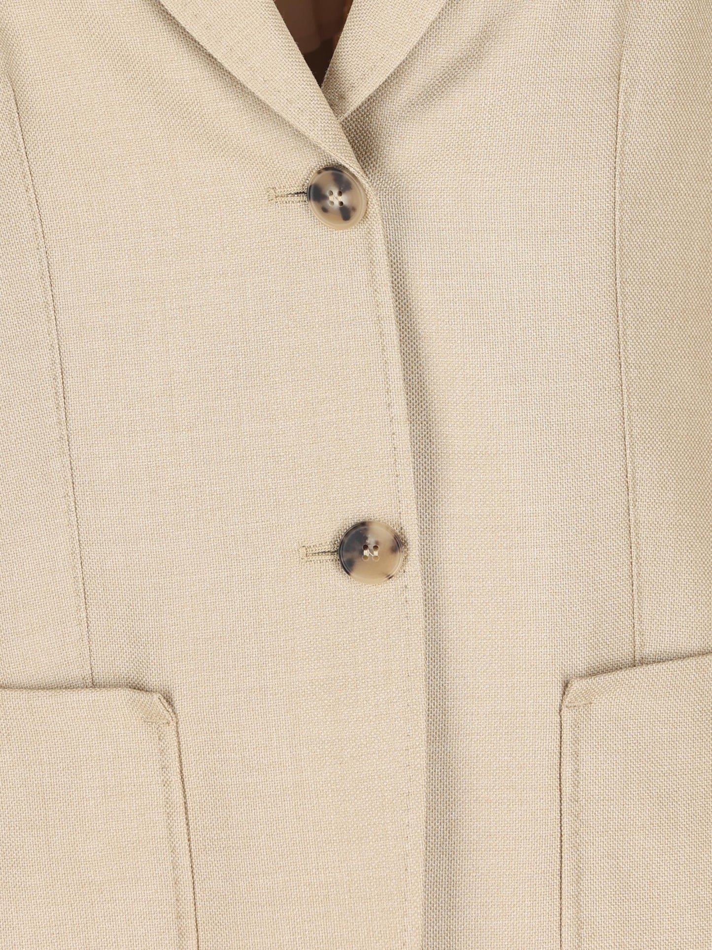 Blazer realizzato in canvas di lana e seta. 2611041111600 002 MAX MARA
