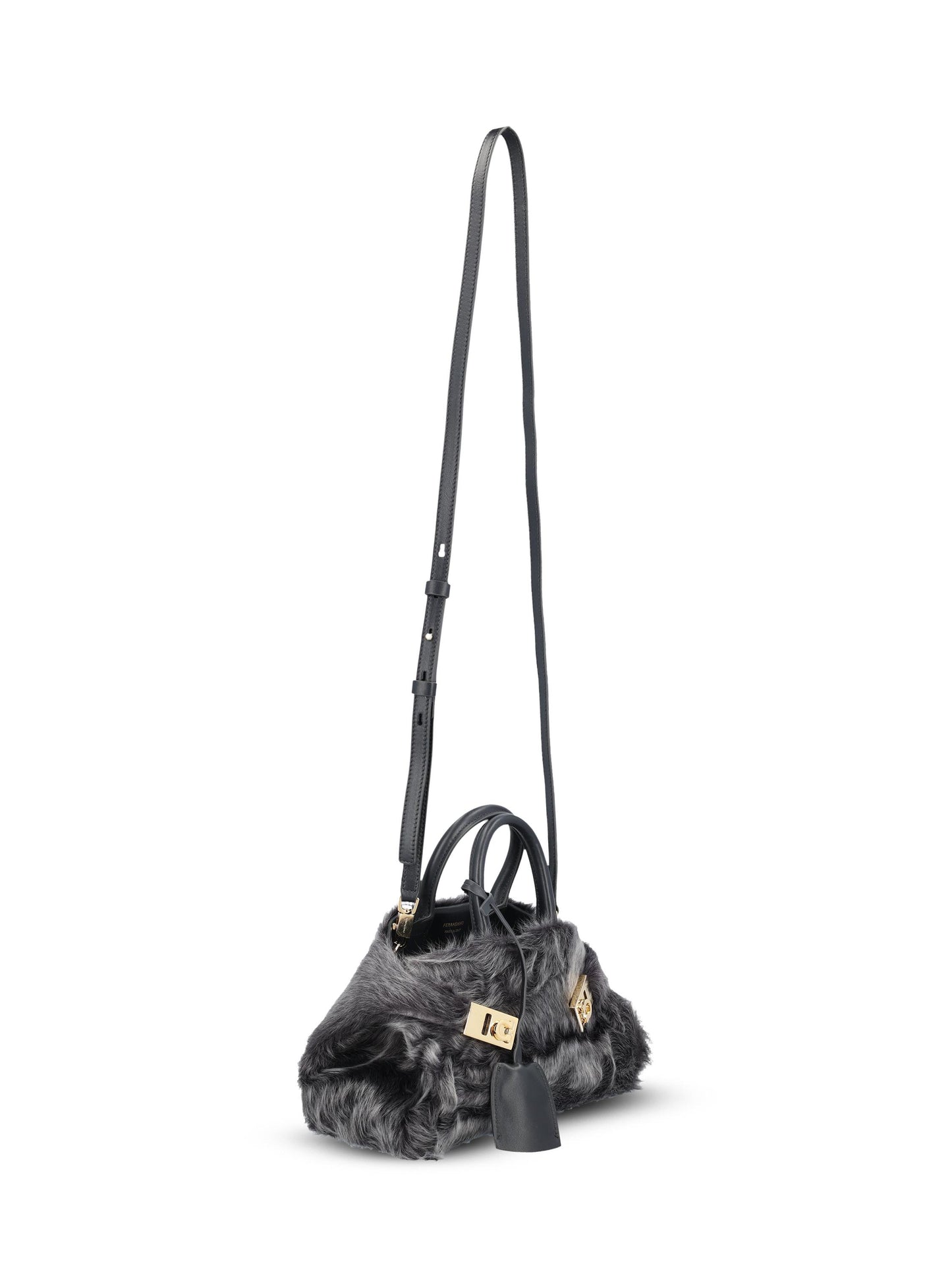 Borsa realizzata in shearling di capretto e vitello. 21A451 787979001 SALVATORE FERRAGAMO