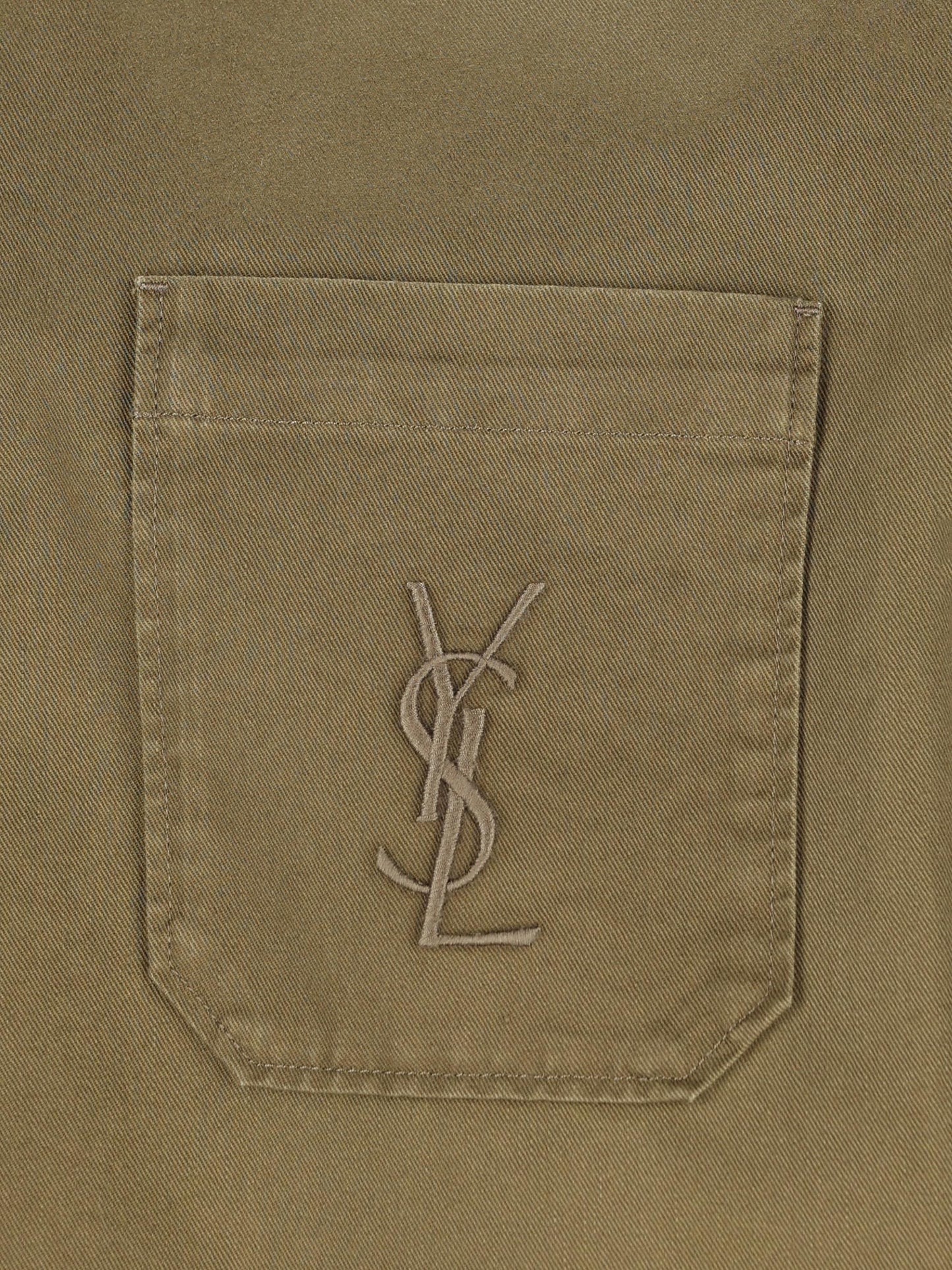 Overshirt realizzata in cotone e lino. 838697 Y253W3530 SAINT LAURENT