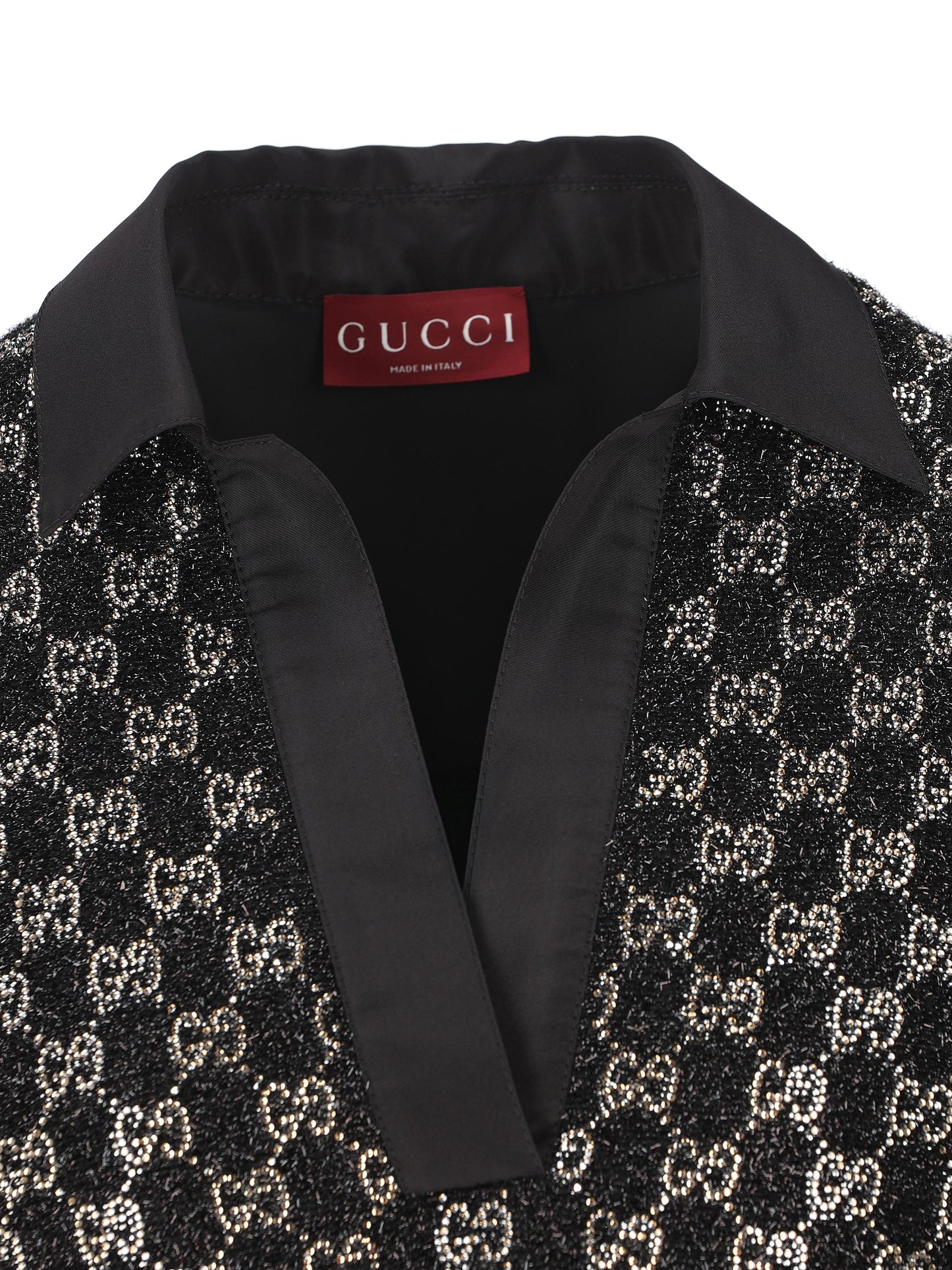 Maglia realizzata in viscosa e fibra metallizzata. 846682 ZARWY1000 GUCCI