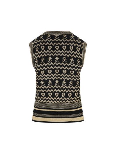 Gilet jacquard in lana 7B3KM06C9H0 G14 VALENTINO GARAVANI