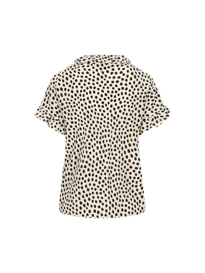 Top con volant a maniche corte in crêpe de chine. CH26SHT33306 94Q CHLOE'