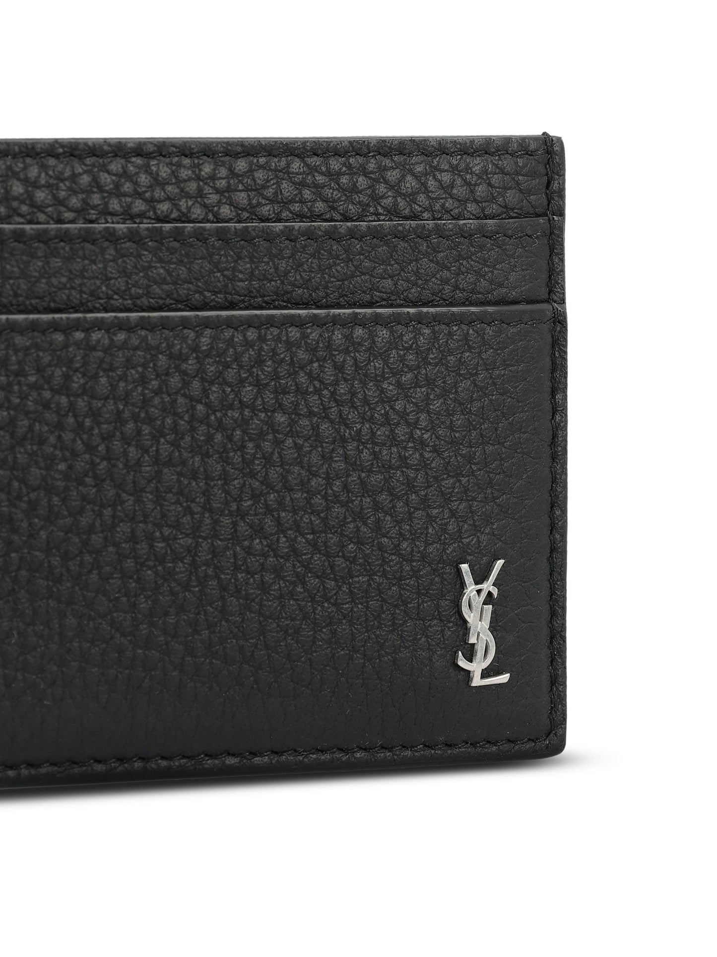 Portacarte realizzato in pelle martellata. 847951 AAELP1000 SAINT LAURENT