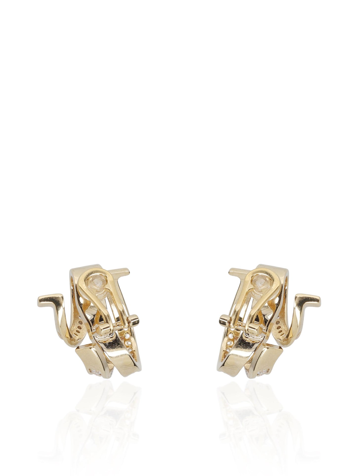 Orecchini realizzati in ottone e cristalli. 760906 788156001 SALVATORE FERRAGAMO