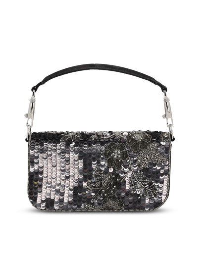 Borsa realizzata in raso e tessuto moiré 8W2B0K53SBV A1K VALENTINO GARAVANI