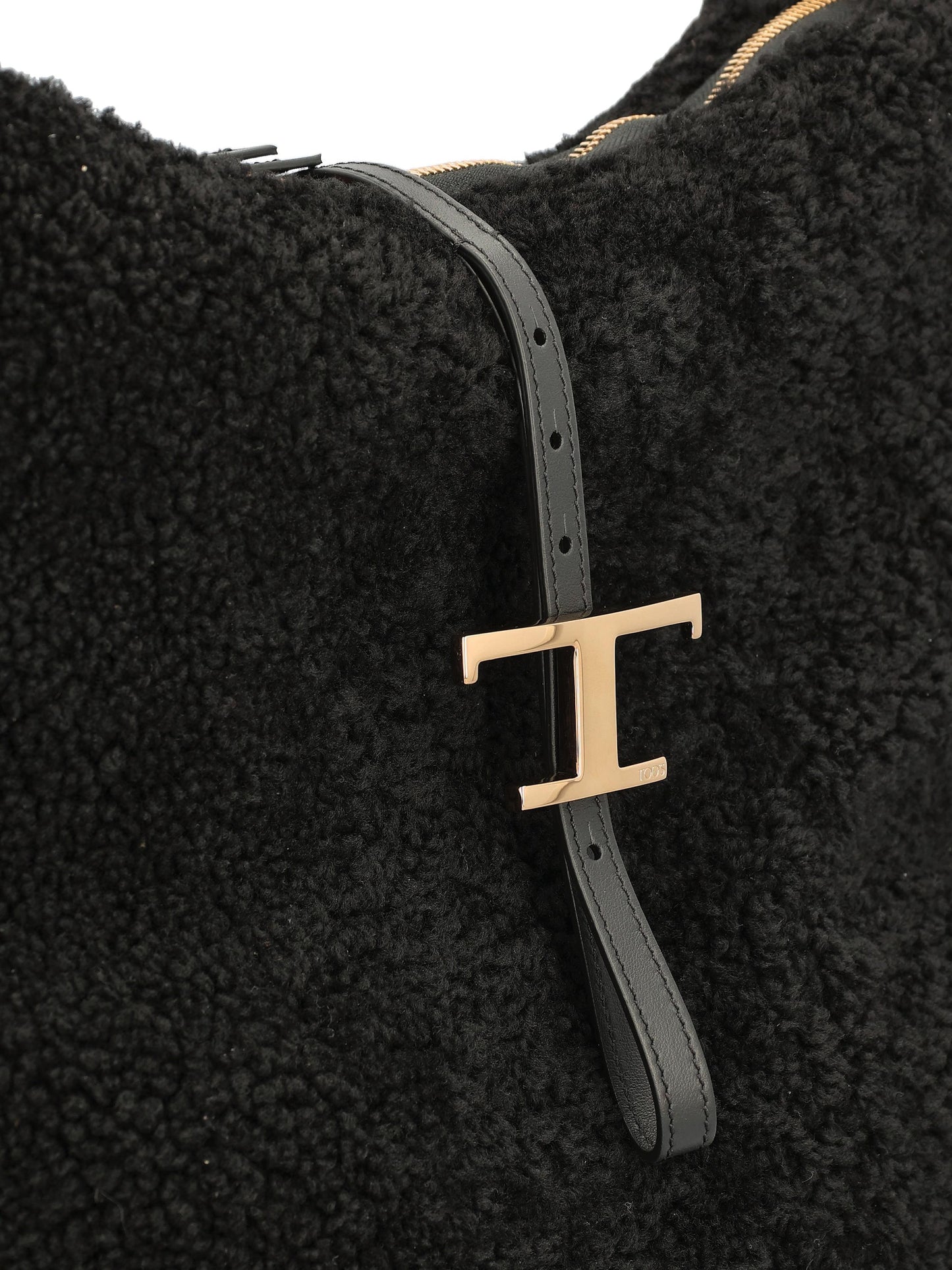 Borsa a spalla T Timeless in shearling media XBWTSEW03MLUTC B999 TOD'S