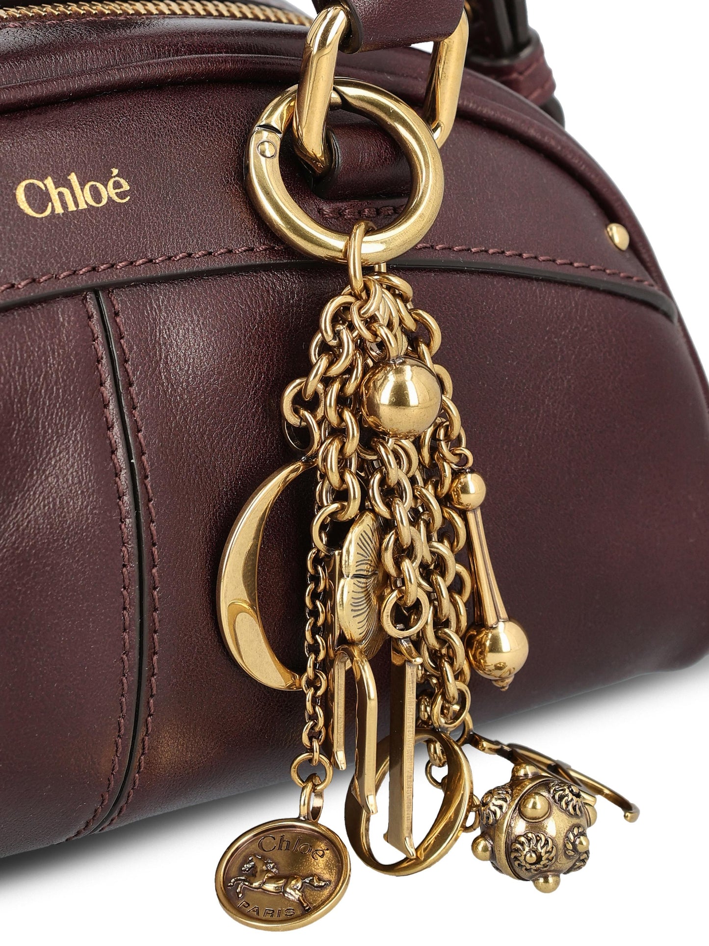 Borsa bowling Chloé piccola in pelle morbida CH26SS956Q86 55H CHLOE'