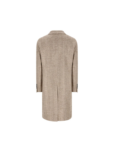 Cappotto doppiopetto in lana vergine spigata CLD10B 340218ET948727 TAGLIATORE