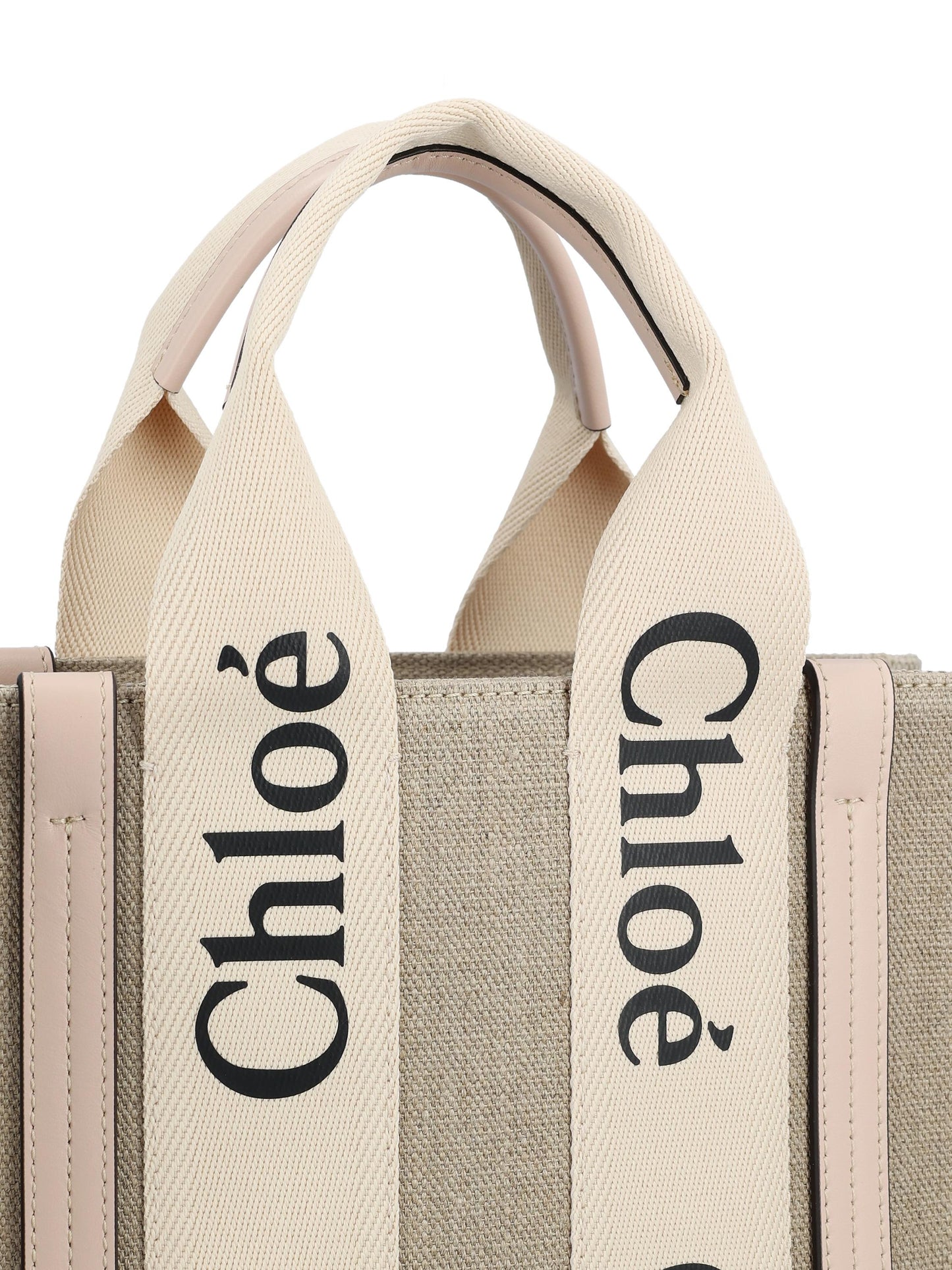 Borsa realizzata in tela di lino e pelle di vitello. CHC22AS397I26 6J5 CHLOE'