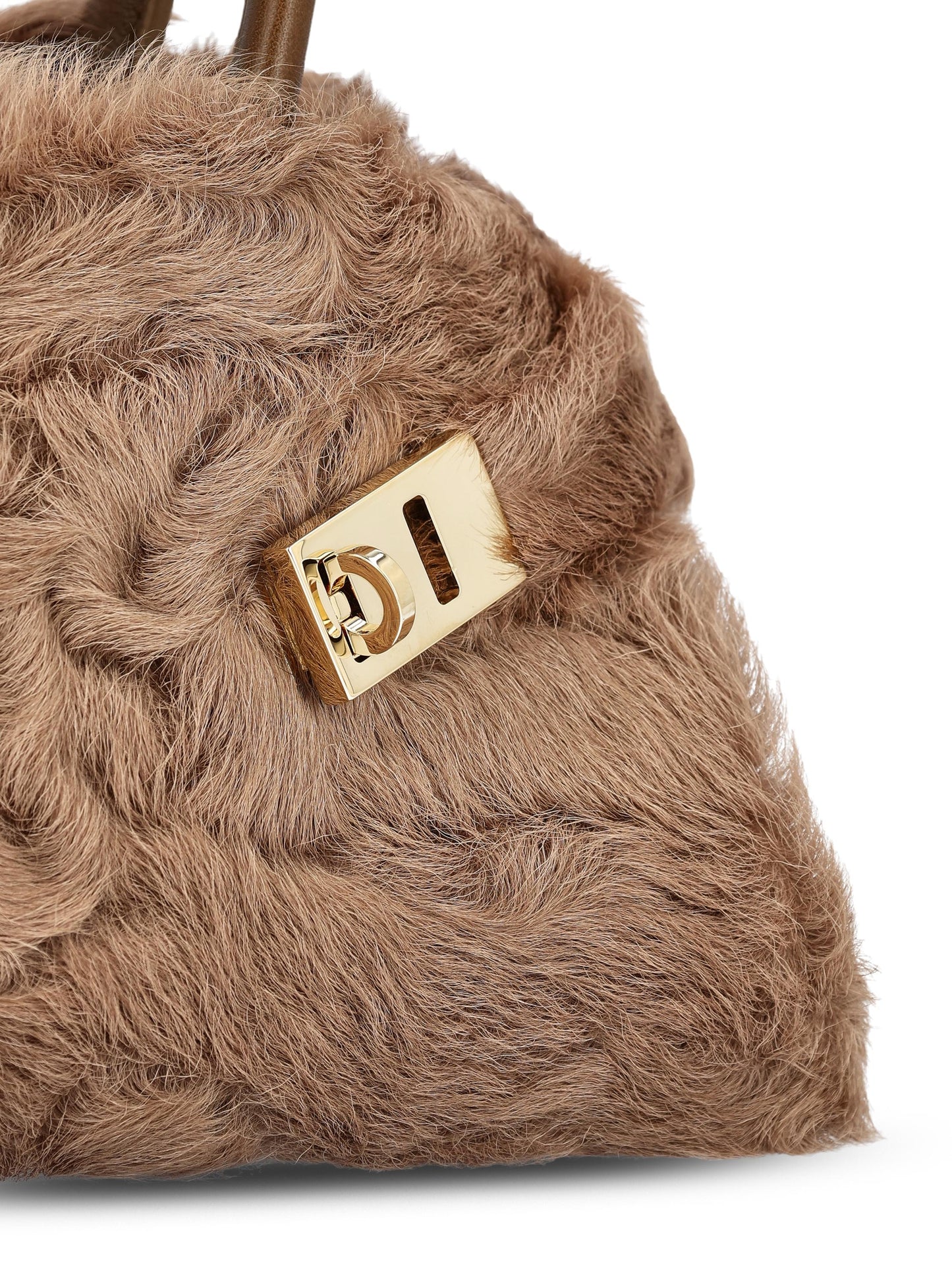 Borsa realizzata in shearling di capretto e vitello. 21A451 787980002 SALVATORE FERRAGAMO