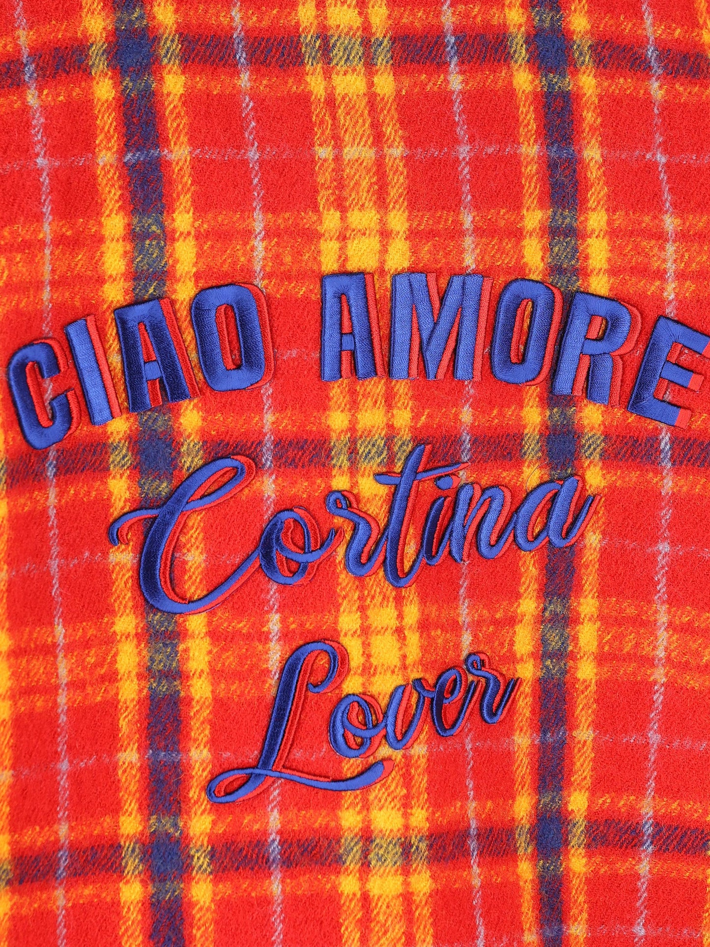 Giacca in lana check "Ciao Amore Cortina Lover" F25TT1133K 13 GIADA BENINCASA