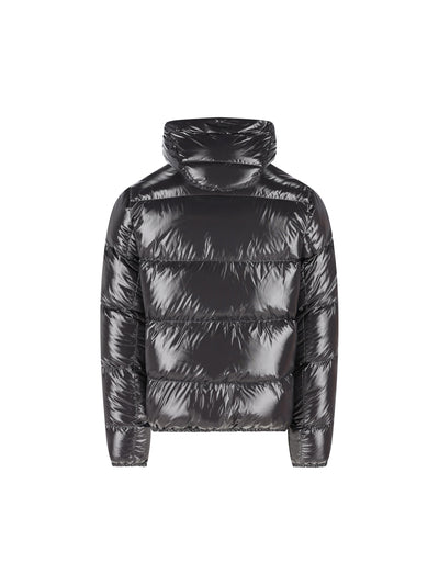 Piumino corto effetto lucido con cappuccio PI001133U 12220Z9487 HERNO