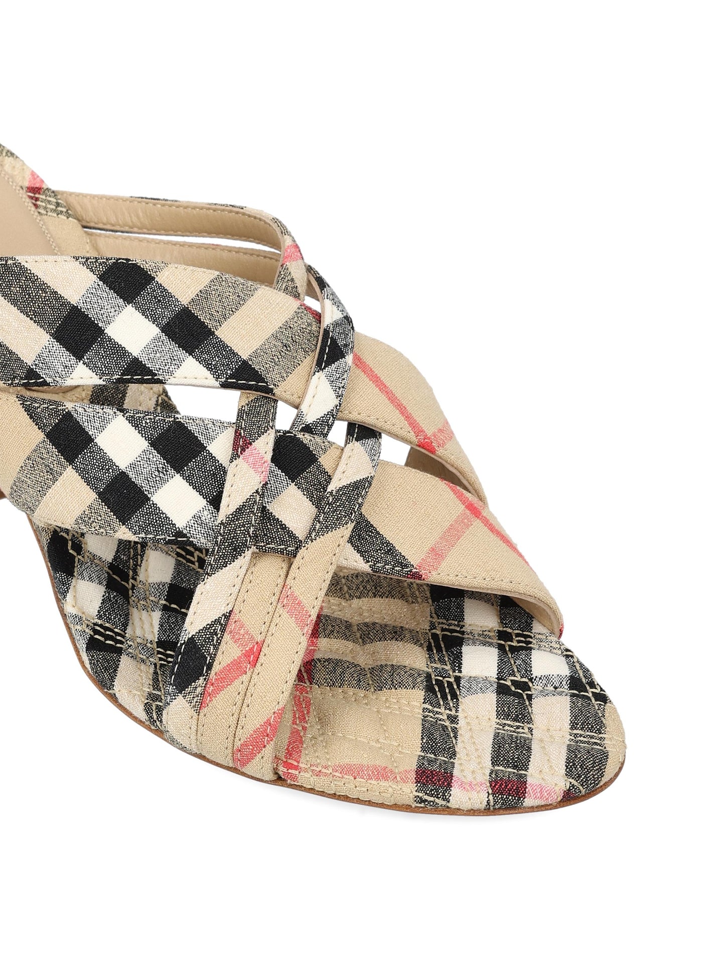 Sandali realizzati in lino ed elastan.<BR/> 8112846 B9368 BURBERRY