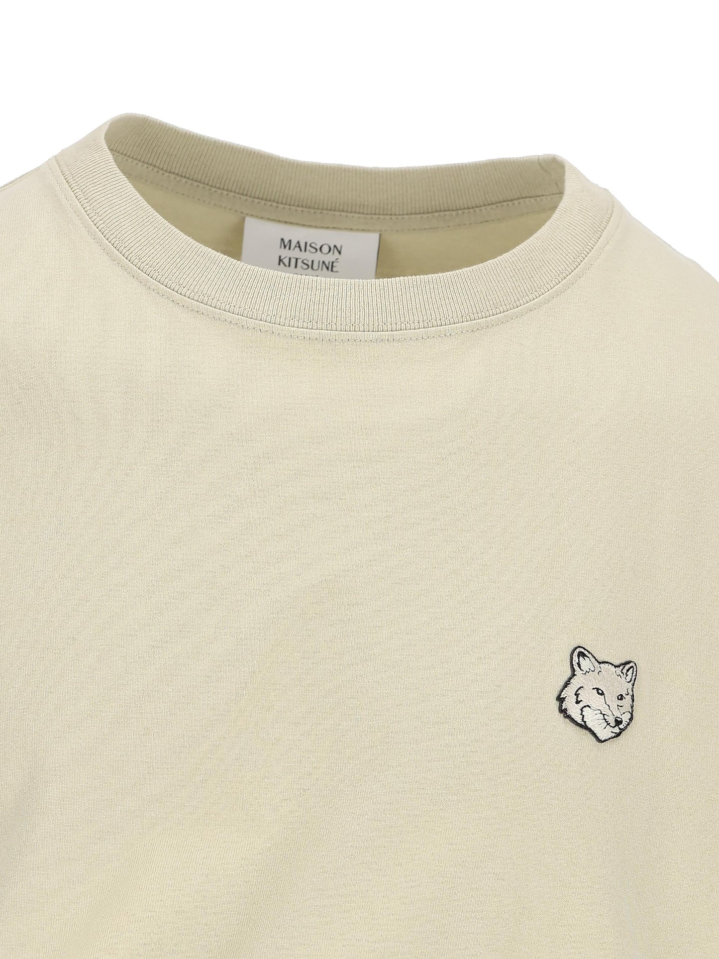 T-Shirt in cotone con patch Bold Fox Head MM00127KJ0118 P129 MAISON KITSUNE
