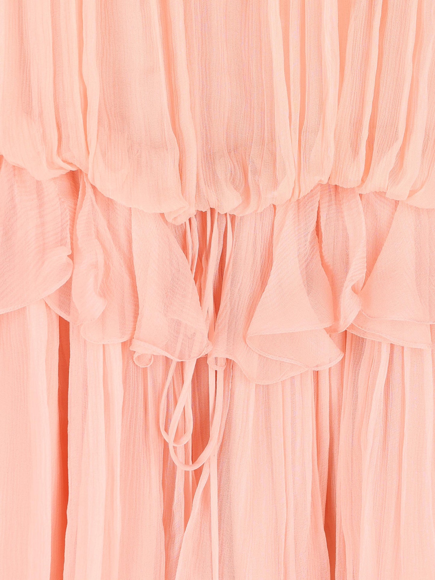 Mini abito con mantella in mussola di seta CH26SRO02001 6L6 CHLOE'