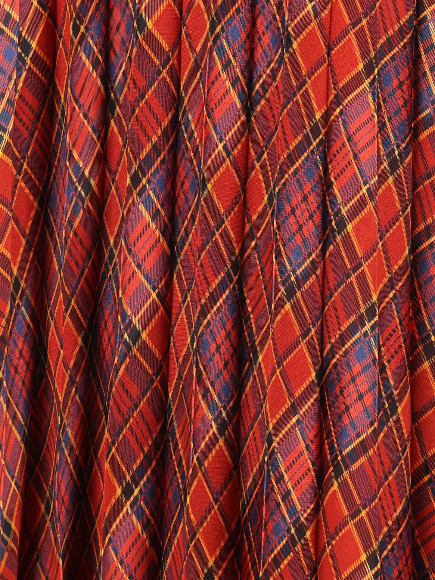 Maxi gonna plissettata tartan in seta 840529 Y3J296813 SAINT LAURENT