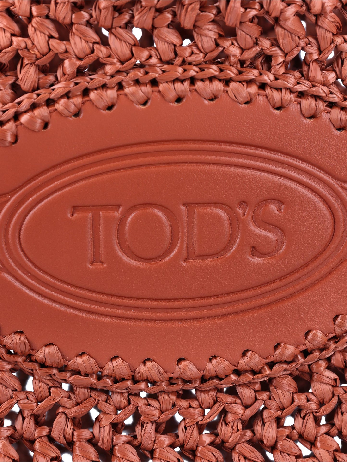 Borsa realizzata in rafia e pelle. XBWEBLA0300RGM 0XML TOD'S