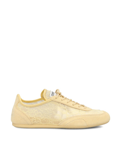 Sneakers realizzate in pizzo floreale e pelle. SUNNY/F ZGBVCORN MIX JIMMY CHOO