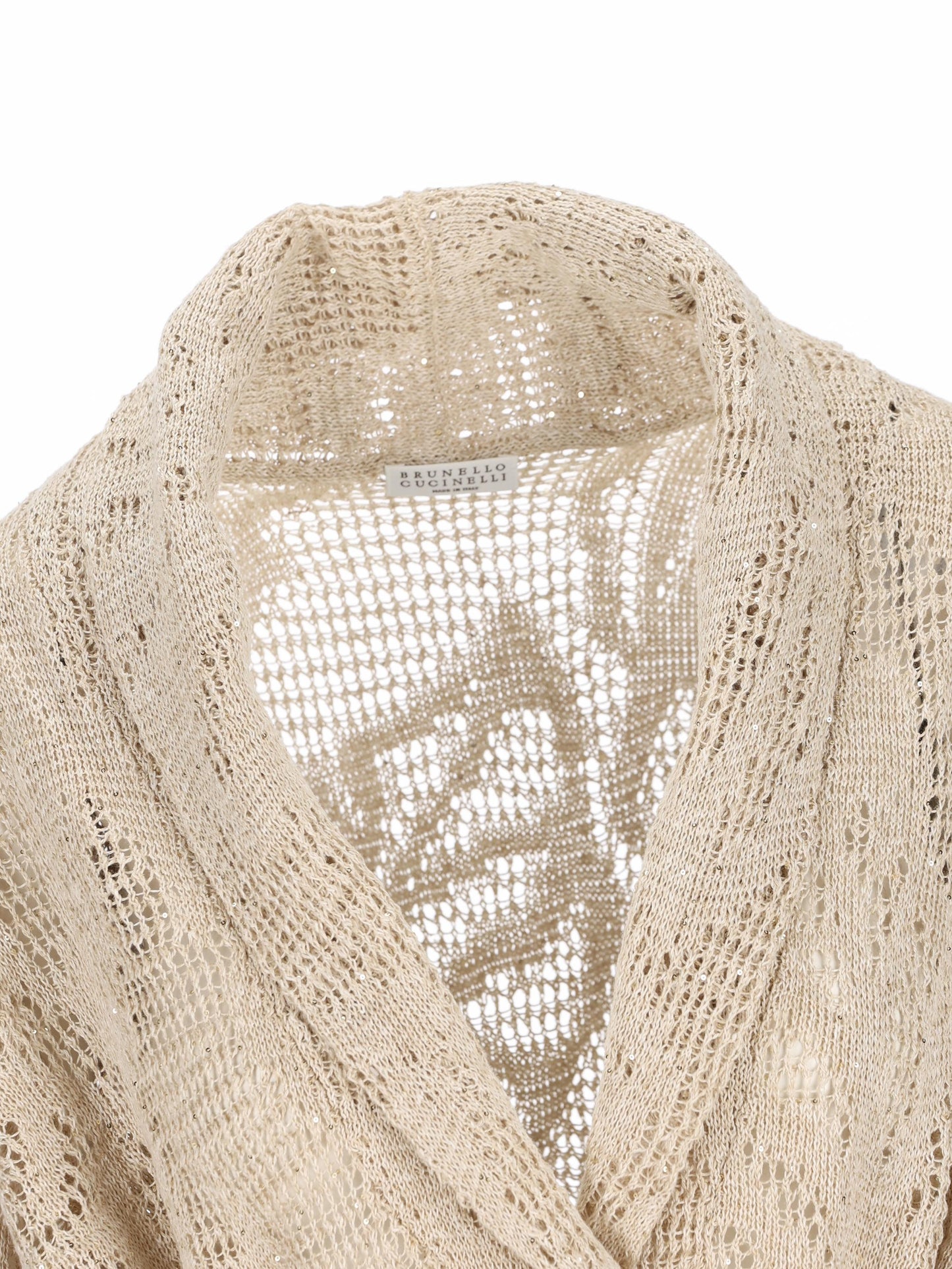 Cardigan realizzato in lino e cotone. MDT771006 C8925 BRUNELLO CUCINELLI