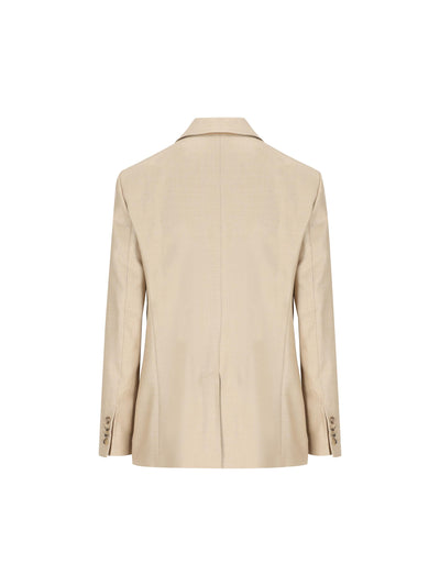 Blazer realizzato in canvas di lana e seta. 2611041111600 002 MAX MARA