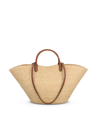 Borsa realizzata in rafia e pelle. 1BG470 2CXQF0A5T PRADA