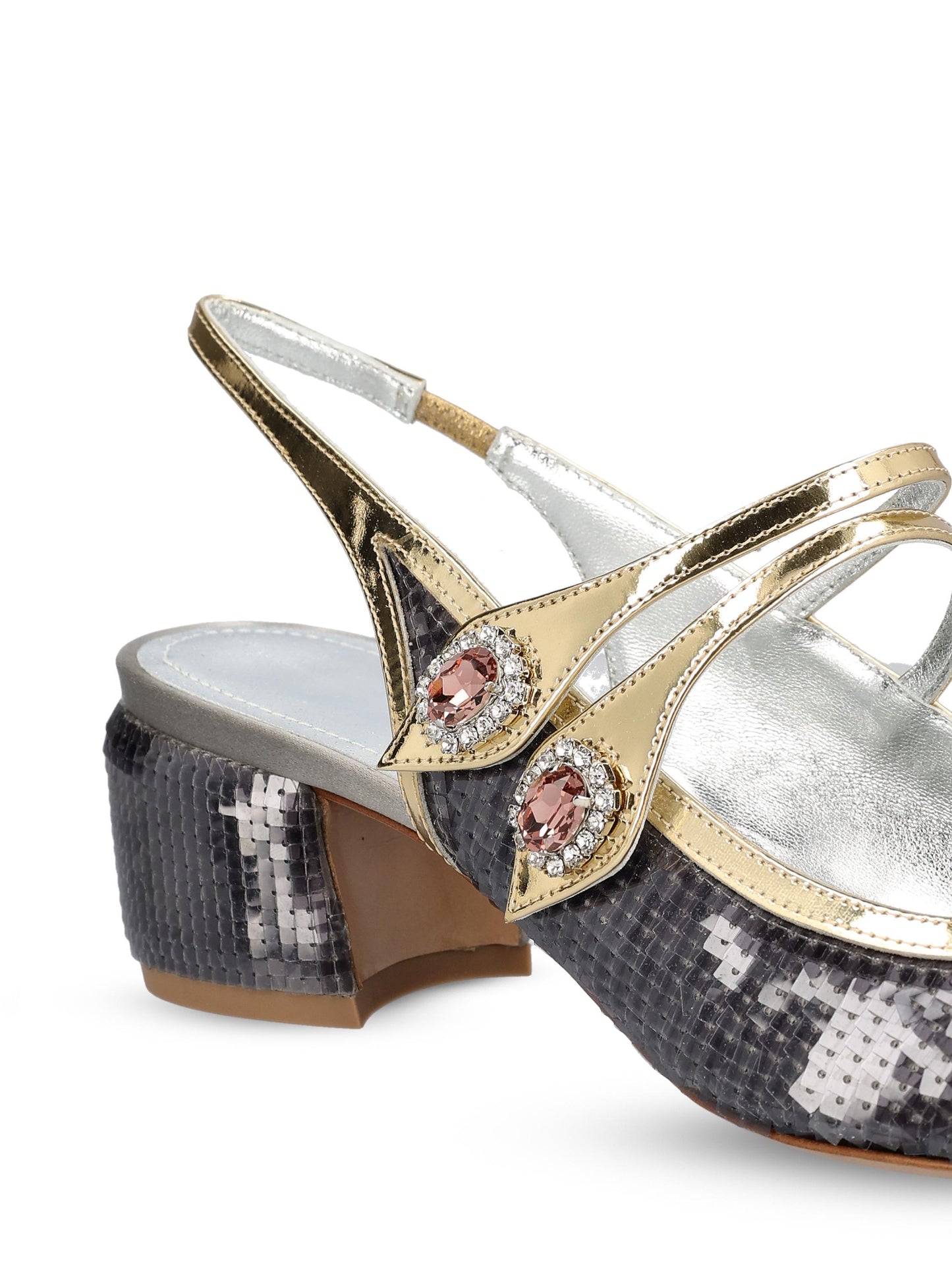 Slingback realizzate in tessuto e pailette 01K856 787876001 SALVATORE FERRAGAMO
