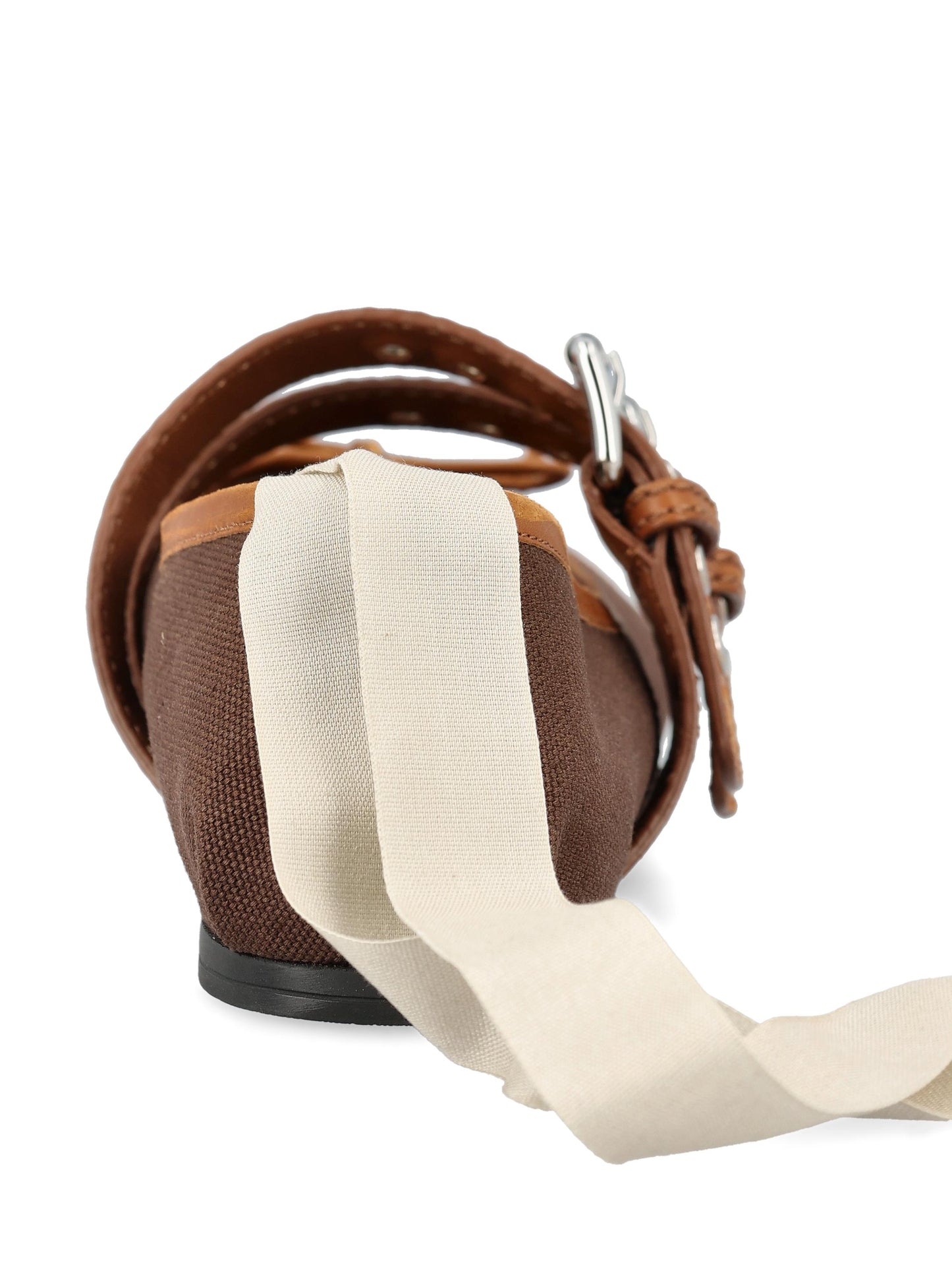 Ballerine realizzate in cotone e pelle. 5F608E 3ZMJF0ZC8 MIU MIU