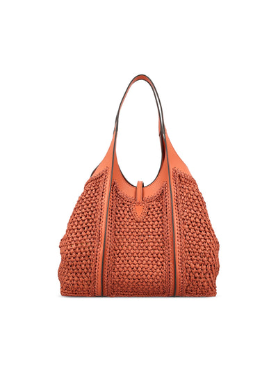 Borsa realizzata in pelle e rafia. XBWTSBAR300RGM 0XML TOD'S