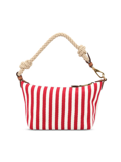 Pouch realizzata in cotone e pelle. 5NE841 2I0GF0ZIZ MIU MIU