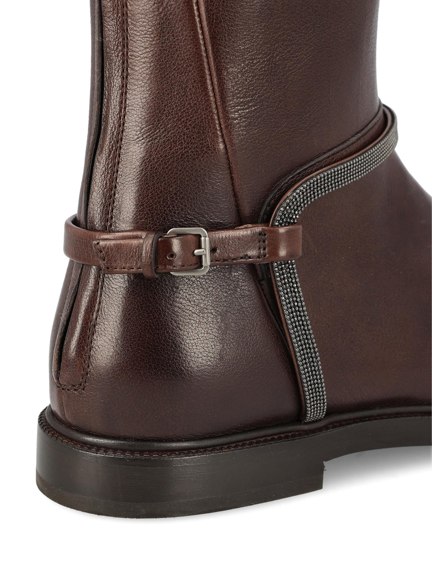 Boot in pelle Classic con Precious Spurs MZORC3118 C8279 BRUNELLO CUCINELLI