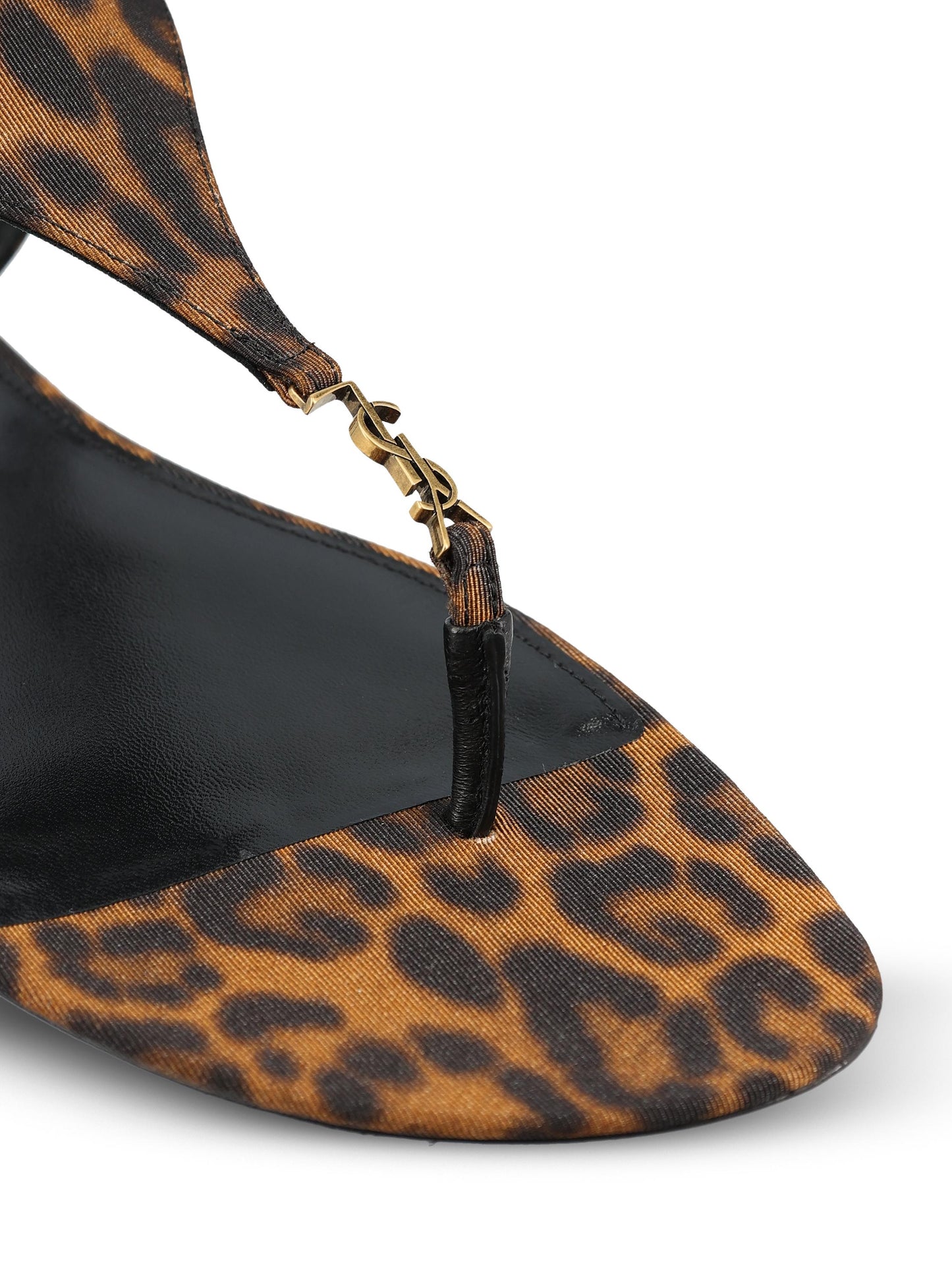 Sandali realizzati in viscosa e ottone. 860715 AAC9X2038 SAINT LAURENT