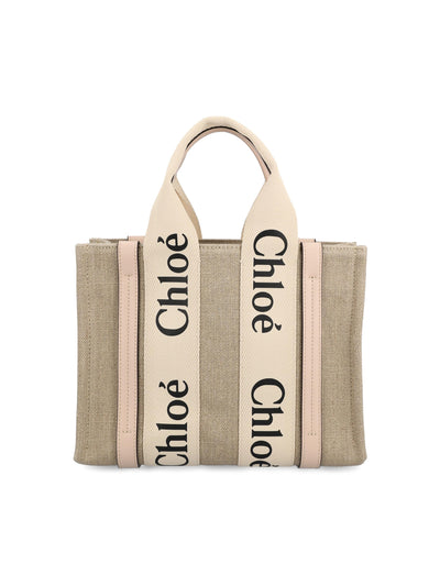 Borsa realizzata in tela di lino e pelle di vitello. CHC22AS397I26 6J5 CHLOE'