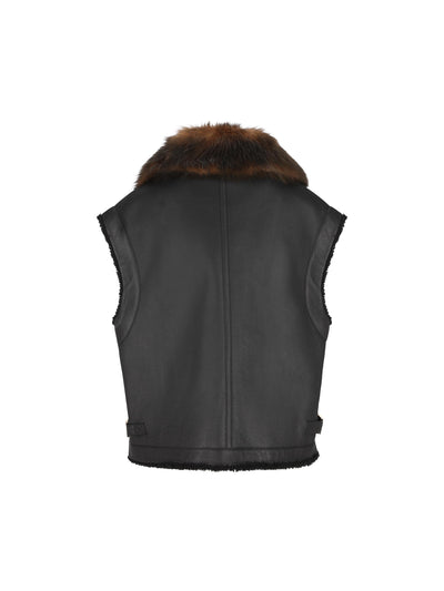 Gilet realizzato in pelle di agnello. FM5434 AHBDF0GME FENDI