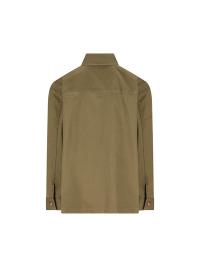 Overshirt realizzata in cotone e lino. 838697 Y253W3530 SAINT LAURENT