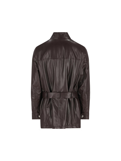 Sahariana in Nappa di Agnello con Cintura MPWIN2050 C4262 BRUNELLO CUCINELLI