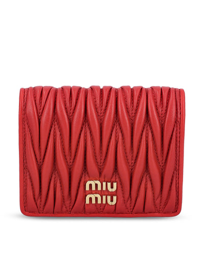 Portafoglio piccolo in nappa matelassé 5MV204 AFPPF0011 MIU MIU