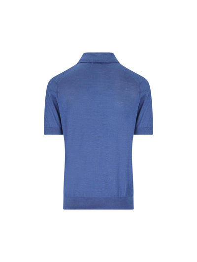 Polo realizzata in seta e cotone. MNB805405 C7863 BRUNELLO CUCINELLI