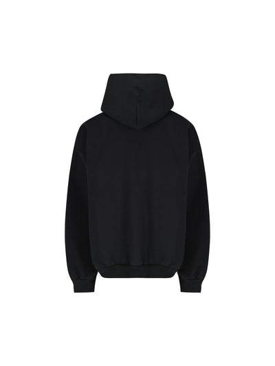 Hoodie Nano BB Medium Fit in nero délavé 767877 TSVO31083 BALENCIAGA