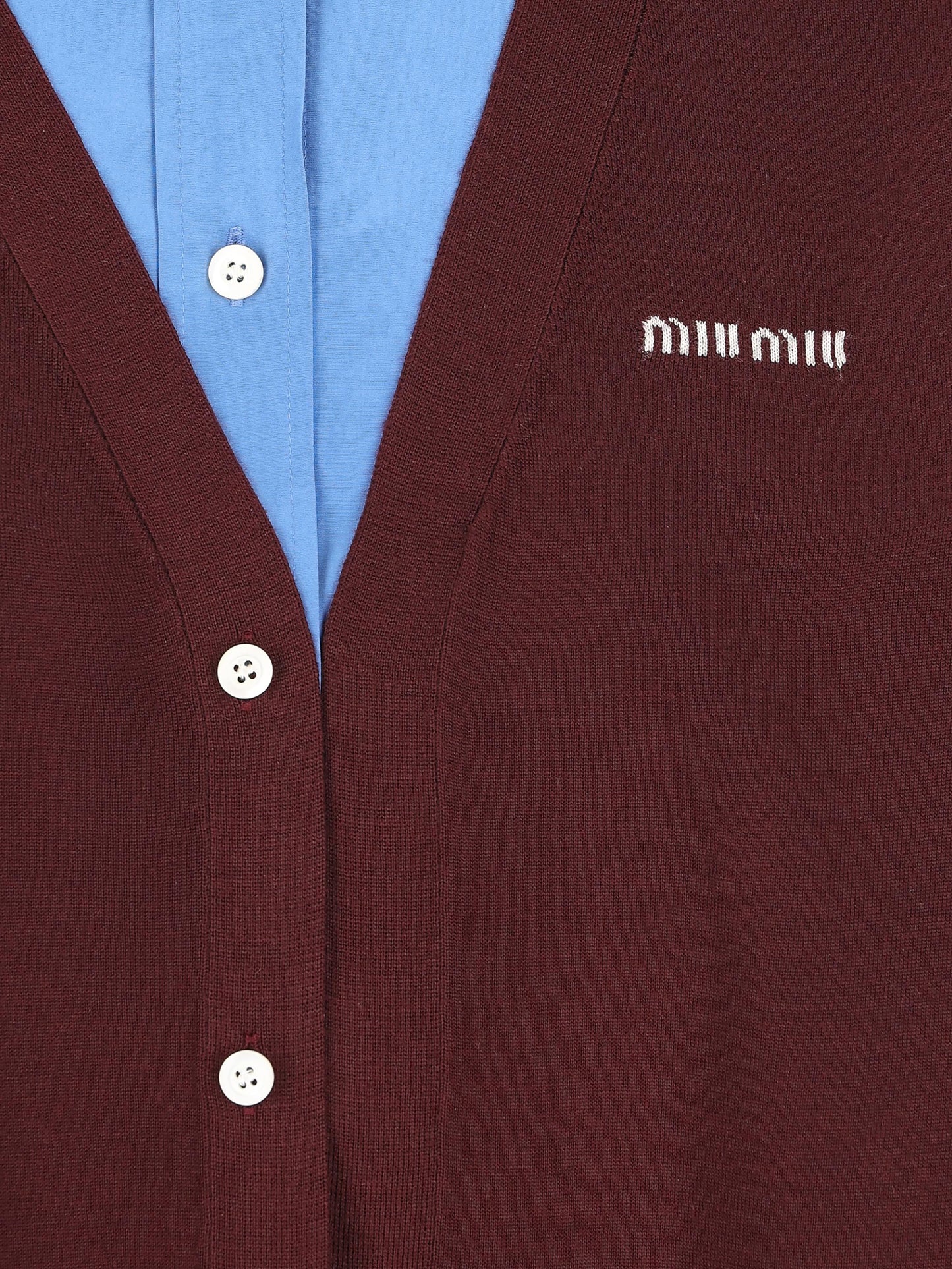 Camicia realizzata in lana vergine e cotone. MK1962 17HJF041F MIU MIU
