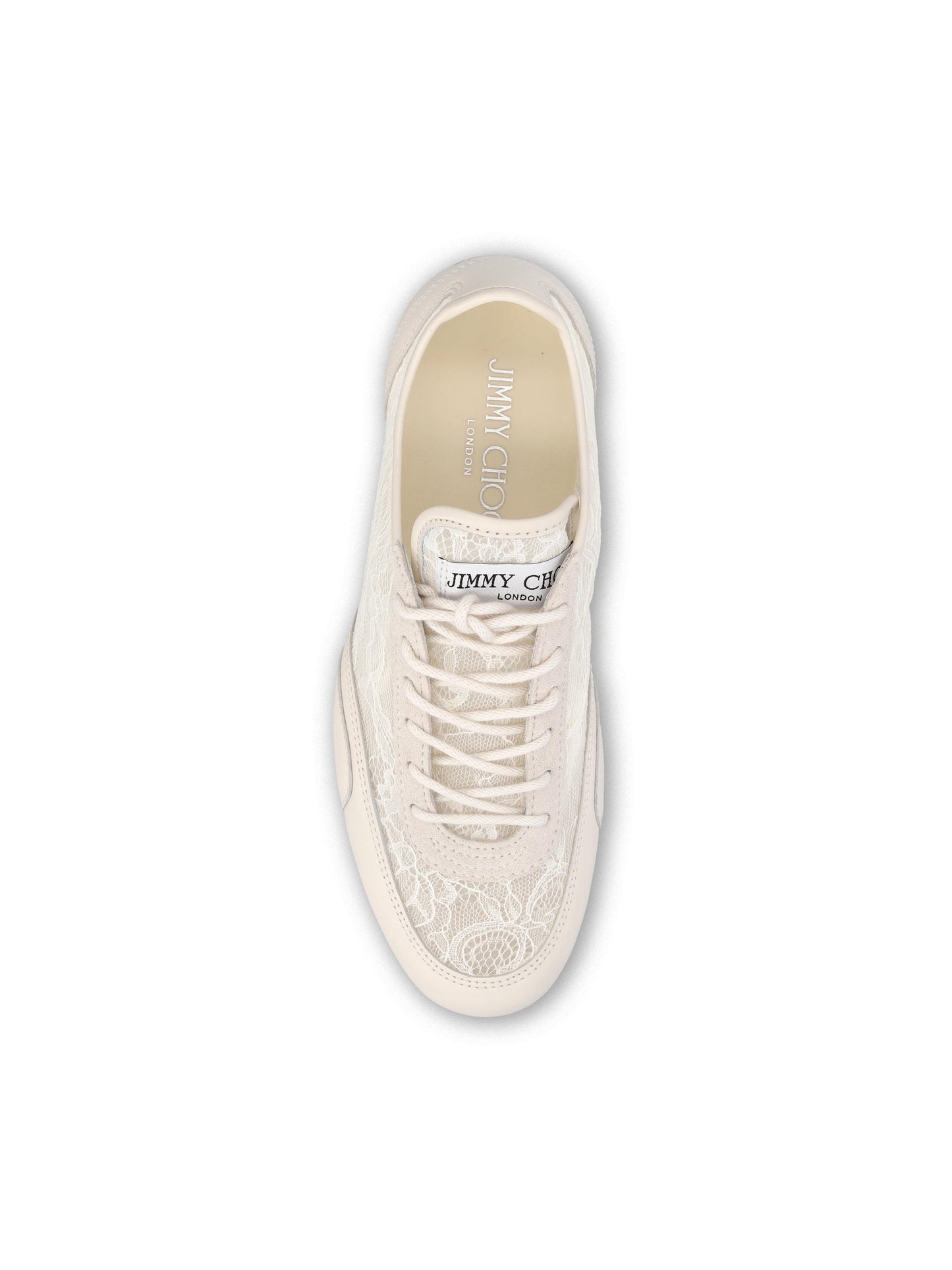 Sneakers realizzate in pizzo floreale e pelle. SUNNY/F ZGBVLATTEMIX JIMMY CHOO