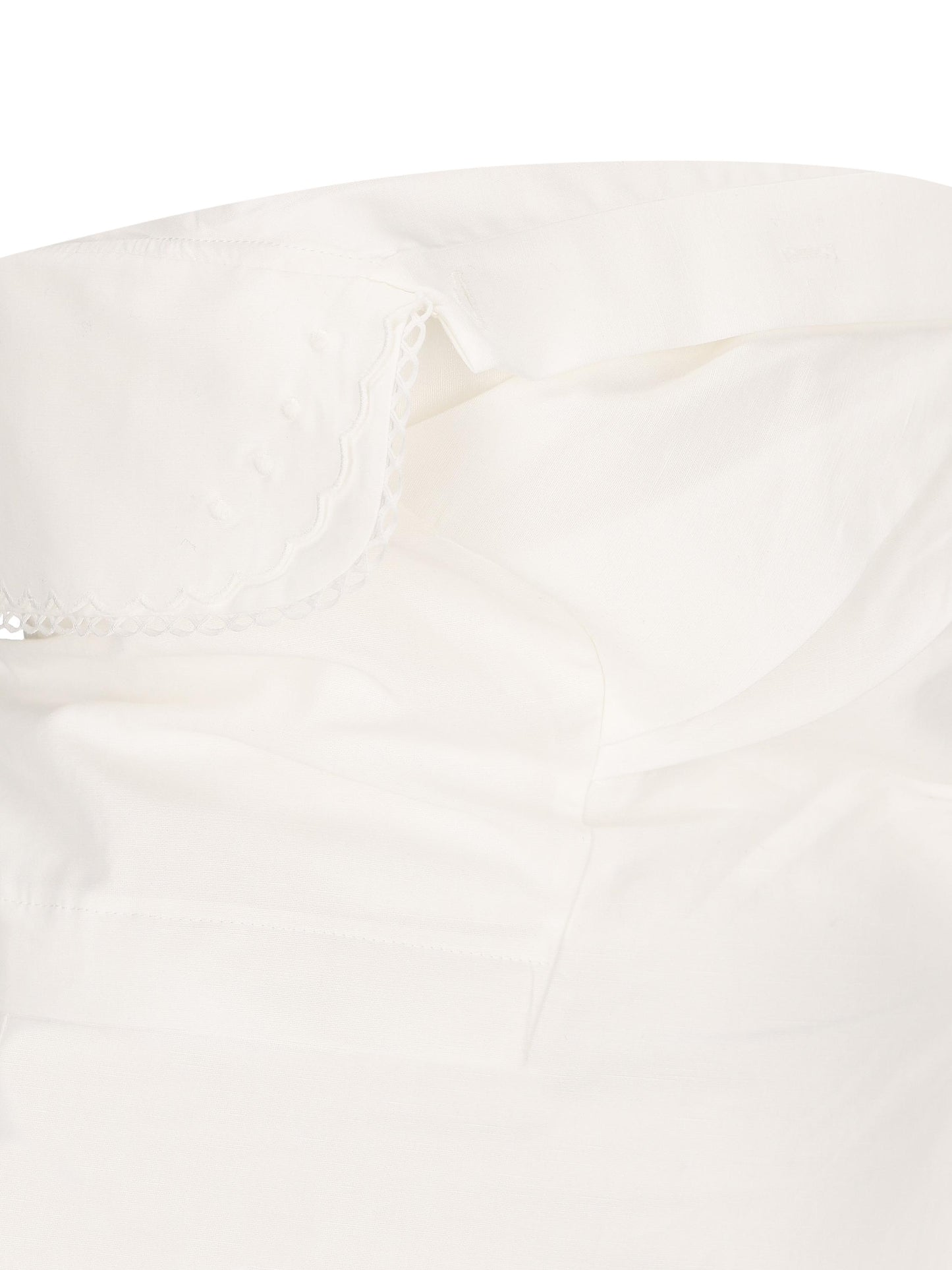 Top realizzato in cotone e lino. MT2100 163MF0009 MIU MIU