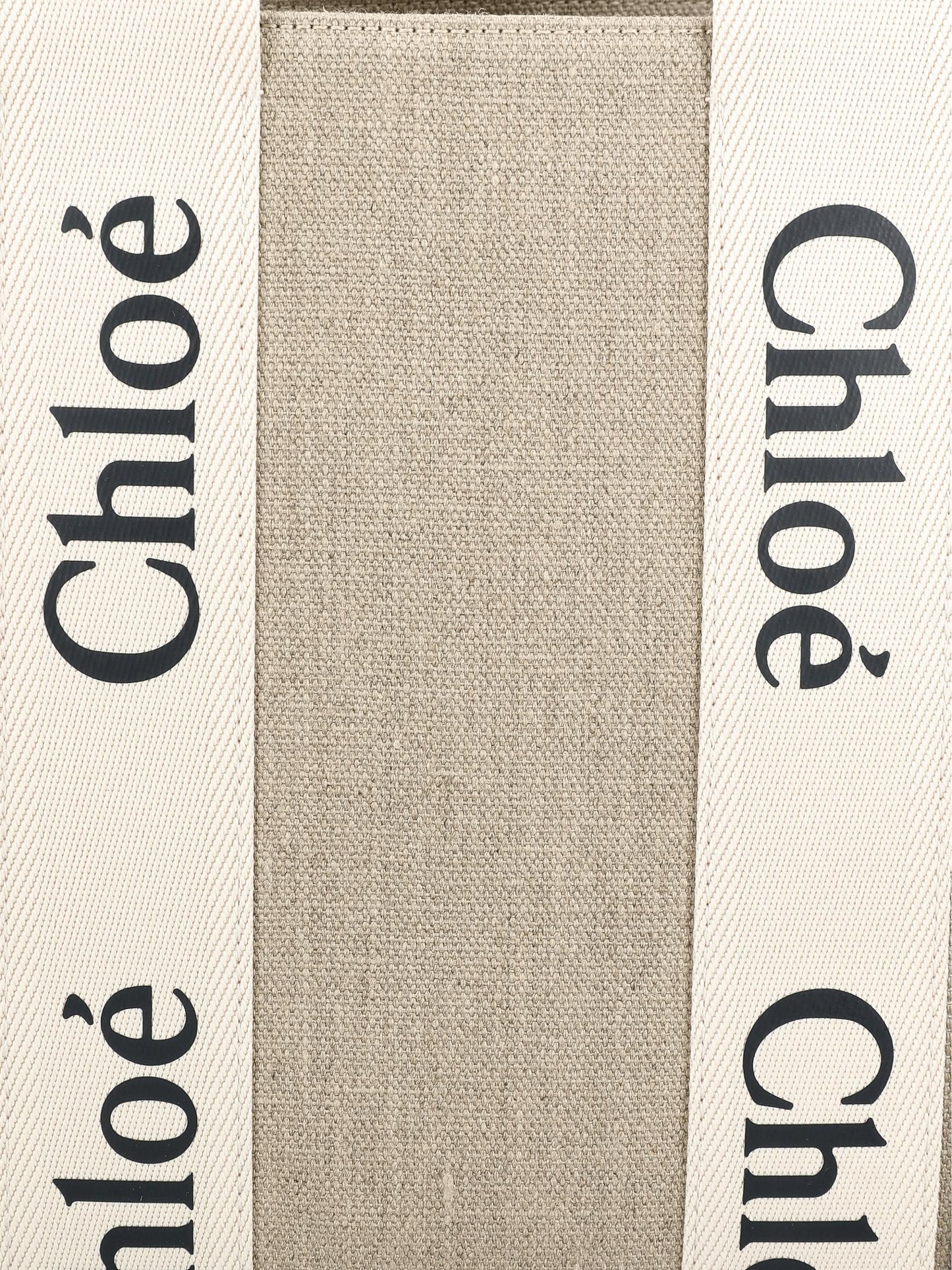 Borsa realizzata in lino e pelle di vitello. CHC22AS383I26 91J CHLOE'