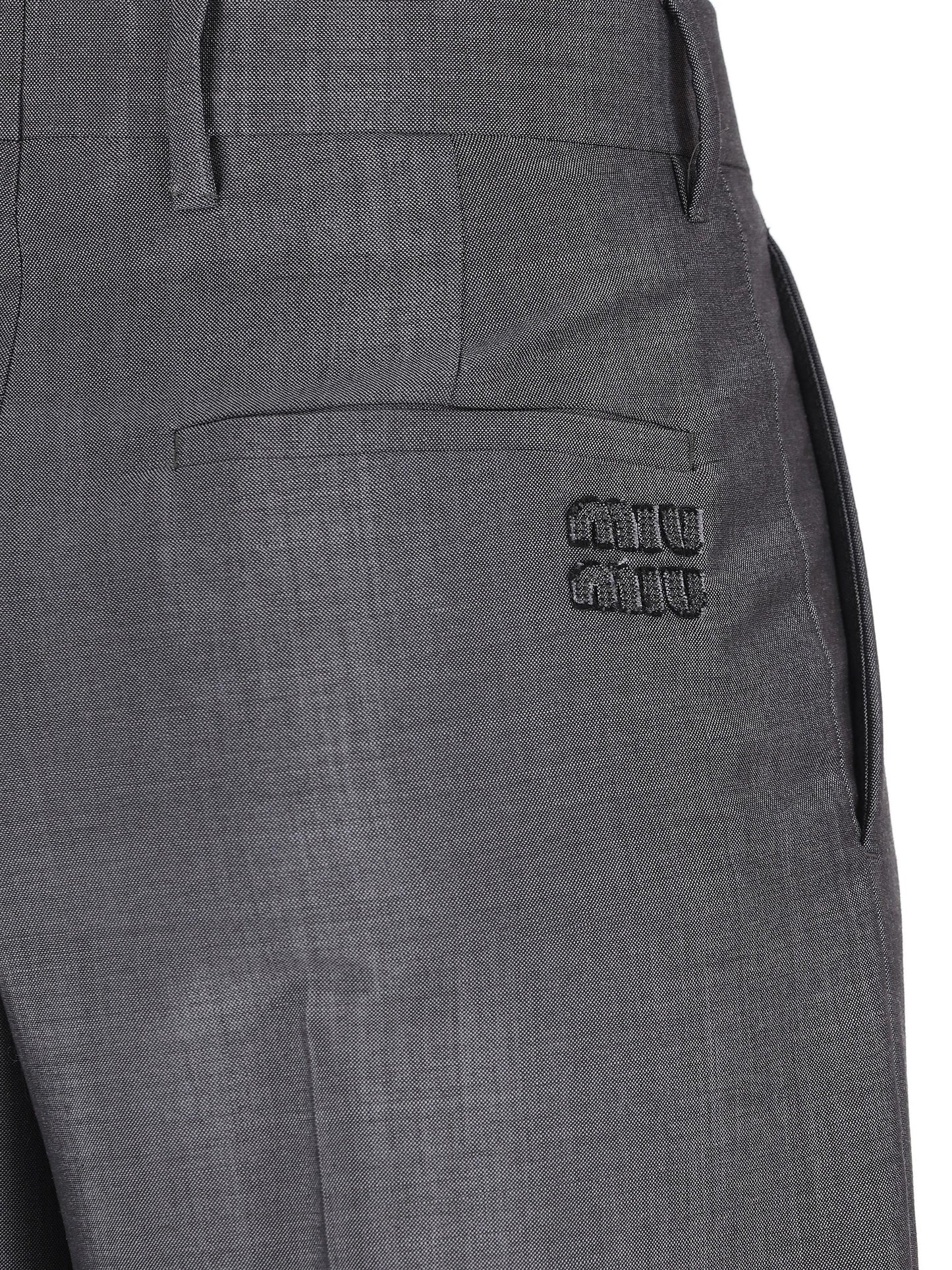 Pantaloni realizzati in mohair e lana. MP1990 12I1F0308 MIU MIU