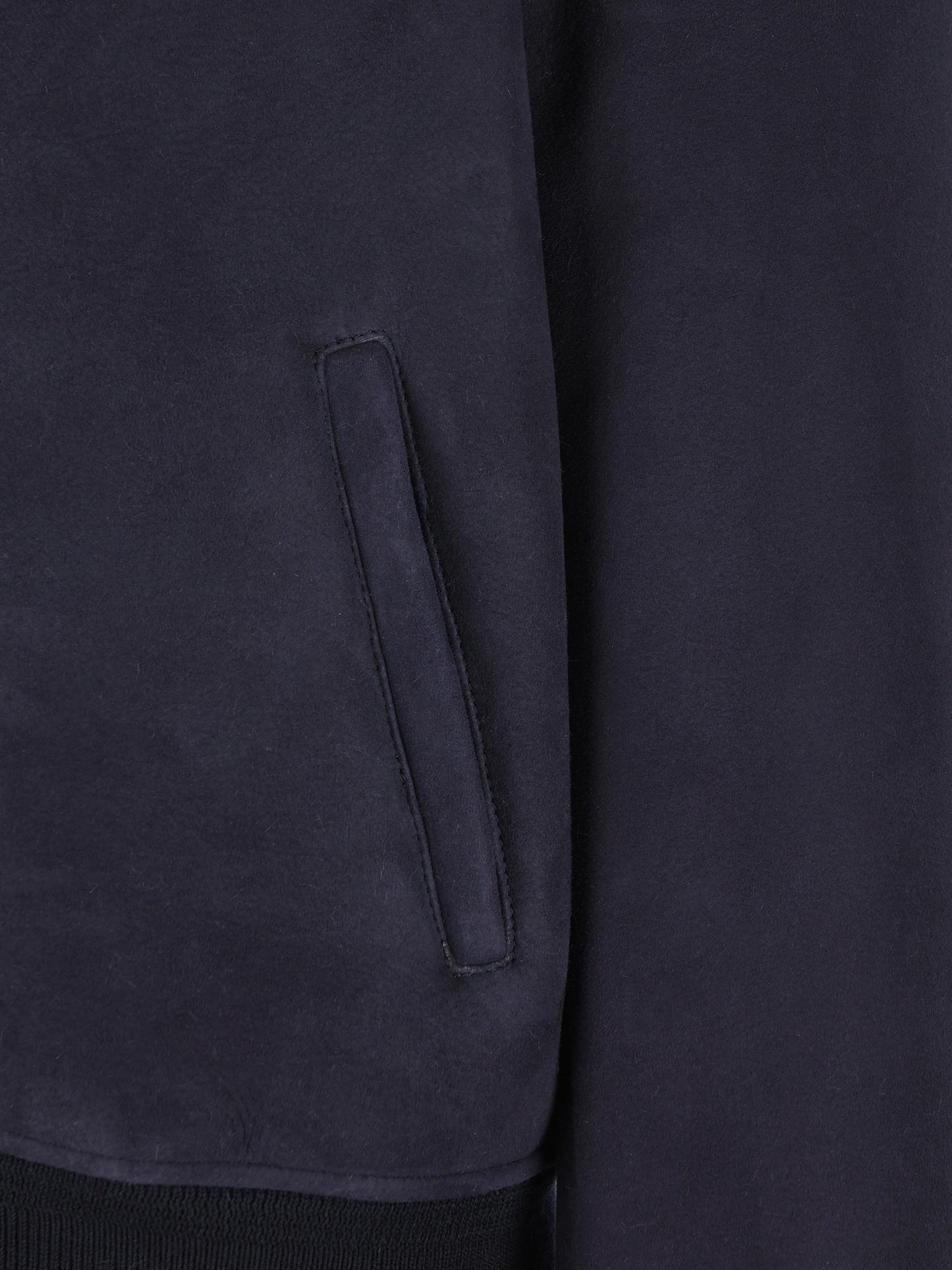 Giubbotto in Vera Pelle con Collo in Pelliccia KILMER BLU CONTRASTWAY