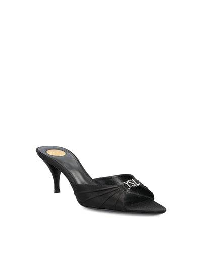 Sandali realizzati in viscosa, seta e cristallo. 869654 9QN001000 SAINT LAURENT