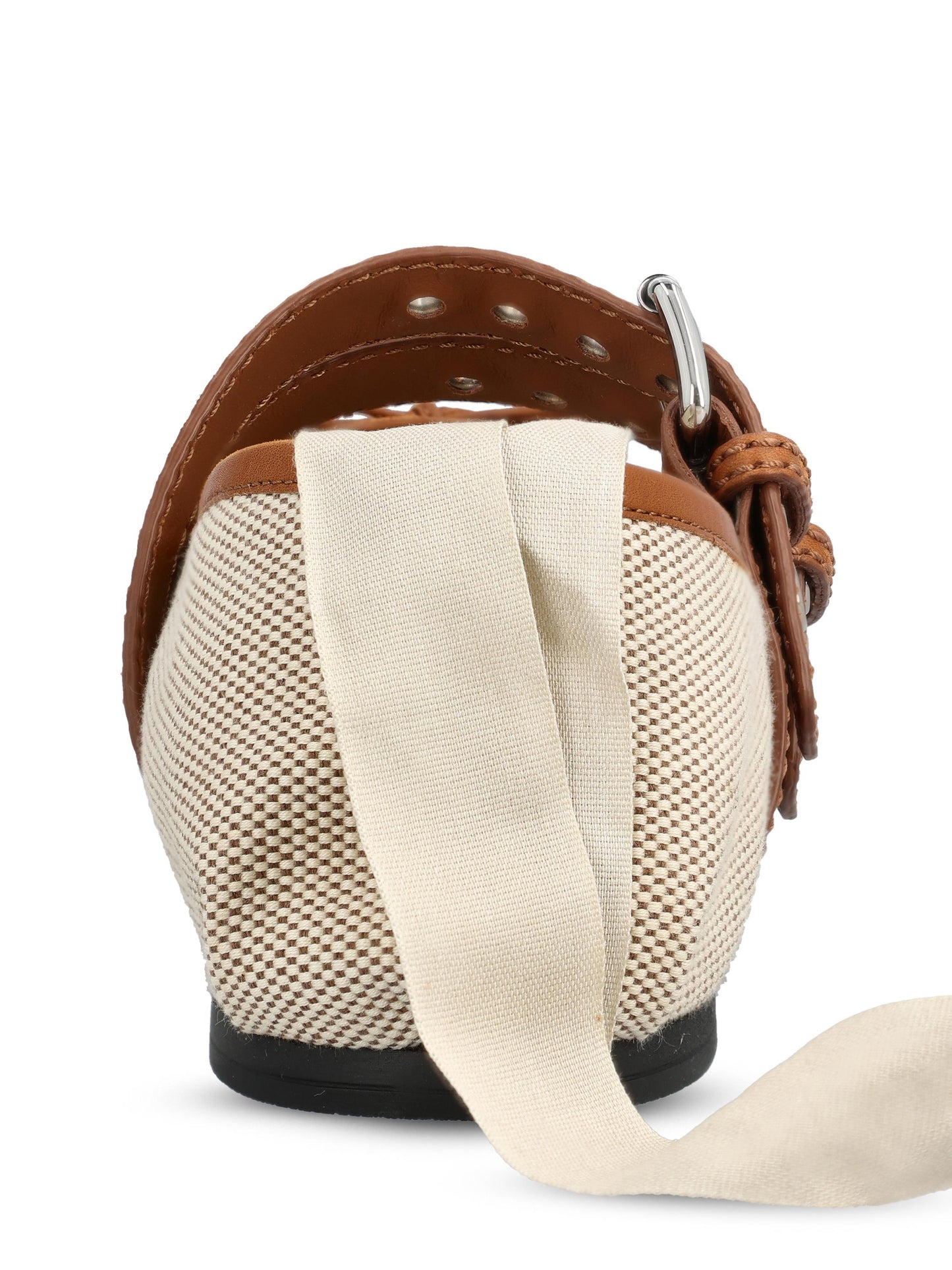 Ballerine realizzate in cotone e pelle. 5F608E 3ZMKF0C4Z MIU MIU