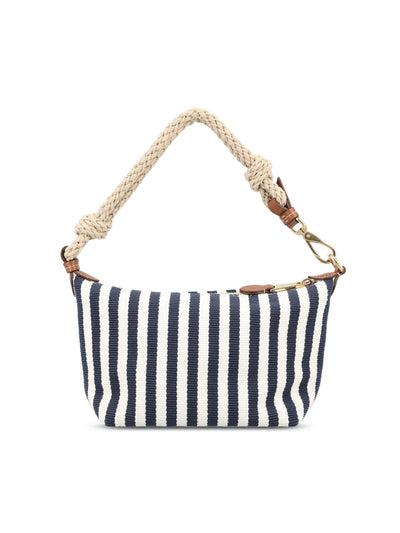 Pouch realizzata in cotone e pelle. 5NE841 2I0GF0B9P MIU MIU