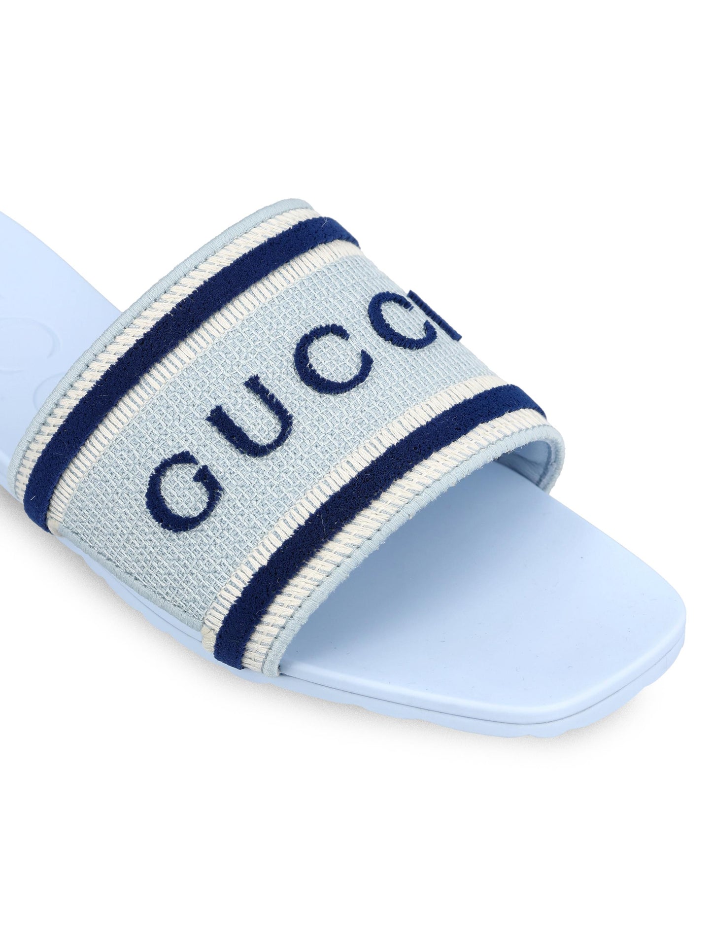 Sandali realizzati in cotone e pelle. 854805 FAFSL4958 GUCCI