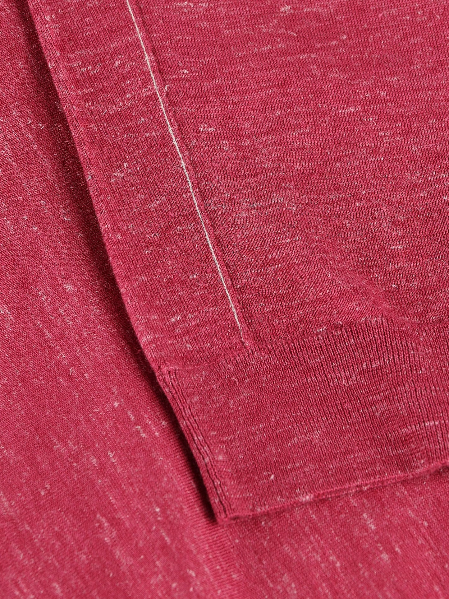 Girocollo in seta, cashmere e lino rosso melange UHF91A3 110652 ZEGNA