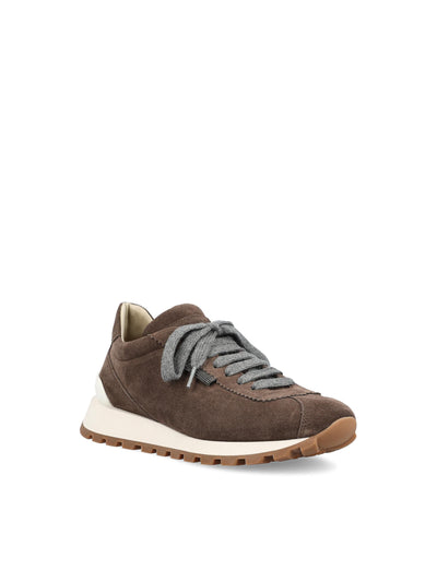 Sneakers in pelle scamosciata. MZSFG2110 C7284 BRUNELLO CUCINELLI